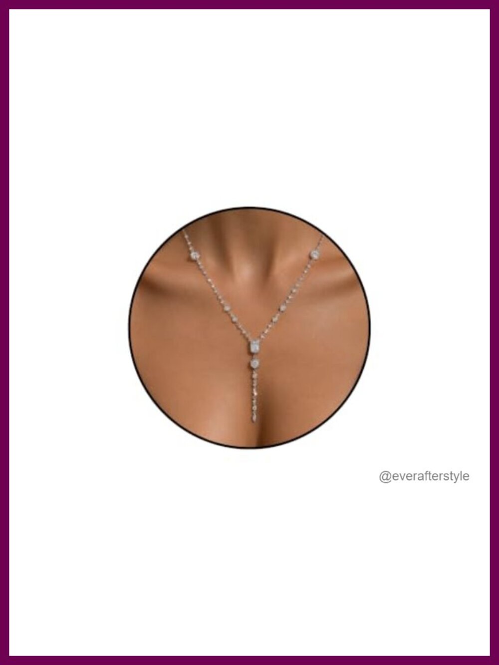 14K Gold Vermeil Sterling Silver Y Necklace Geometric Zircon Long Lariat
